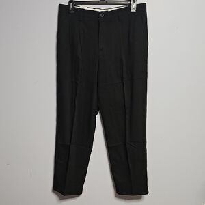 Men's Dockers Black Khaki Comfort Waistband Relaxed Fit Pants With Pleats